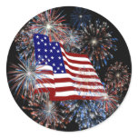 KRW Patriotic American Flag and Fireworks stickers