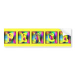 KRW Peace - Yellow BG bumper stickers