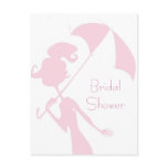 KRW Pink Bridal Shower Custom Invitation postcards