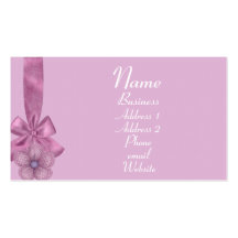 KRW Pink Ribbon and Polka Dots Business Card Templates