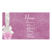 KRW Pink Ribbon and Polka Dots Business Card Templates