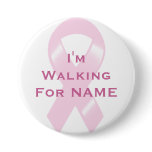 KRW Pink Ribbon Custom Walking buttons