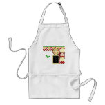 KRW Pizza Party Custom Name Apron Girl