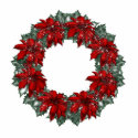 KRW Pointsettia Holiday Wreath Ornament photo sculptures