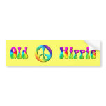 KRW Rainbow Old Hippie Peace Sign bumper stickers