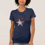 KRW Red Double Star Grunge Swirl Patriotic Tees