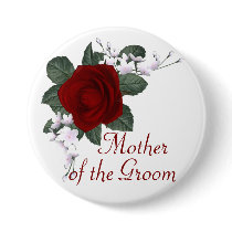 KRW Red Rose Mother of the Groom Wedding Pin