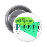 KRW Retro Bachelorette Party Custom Lime Aqua Pin