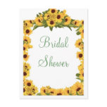 KRW Sunflower Custom Bridal Shower Invitation postcards