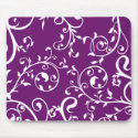 KRW Swirling Vines Purple mousepads