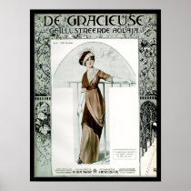 KRW Vintage 1907 French Fashion Magazine Cover Posters