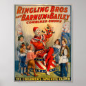 KRW Vintage Circus Clown posters