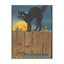 KRW Vintage Halloween Black Cat postcards