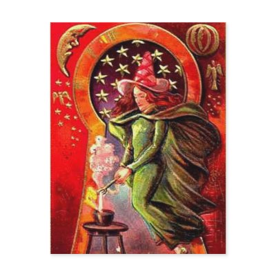 KRW Vintage Halloween Witch Postcards