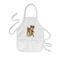 KRW Vintage Reindeer Kid's Holiday Apron