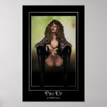 KRW Waiting Brunette Pin Up posters