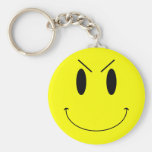 KRW Yellow Evil Smiley Face Keychain