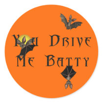 KRW You Drive Me Batty Halloween Sticker