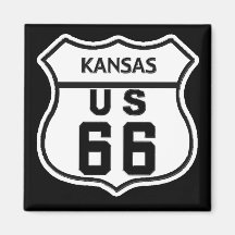 KS US ROUTE 66 MAGNET