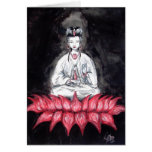 Kuan Yin - seated on Red Lotus Card