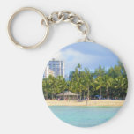 Kuhio Beach at Waikiki, Oahu, Hawaii Keychains