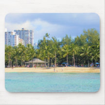 Kuhio Beach at Waikiki, Oahu, Hawaii Mouse Mats