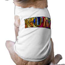 KUNA ~ PERSONALIZED BIG LETTER PET-WARE FOR DOGS! DOGGIE TEE