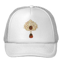 Kundan & ruby brooch trucker hats