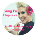 Kung Fu Cupcake stickers