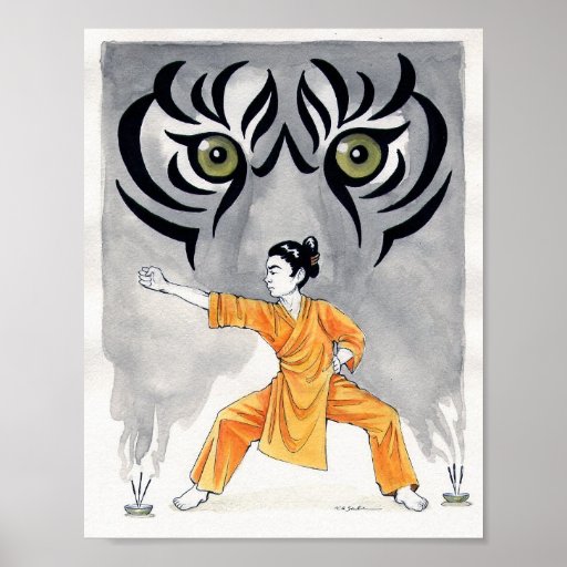 Kung Fu Tiger Print