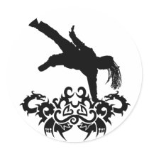 Kungfu Round Sticker
