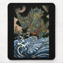 Kuniyoshi Dragon Fine Vintage Japanese Mousepads