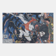 Kuniyoshi's Assassin! Rectangular Stickers