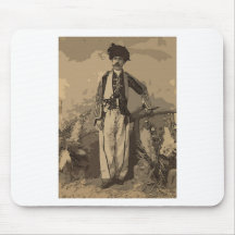 Kurdish chief full length portrait, standing, face mouse pads