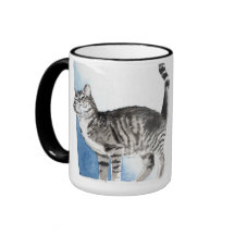 kurrande katt kaffe mugg