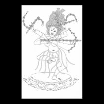 Kurukulla Line Drawing [poster] posters