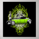Kustom Striping And a 32 on Black posters