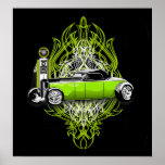 Kustom Striping And a 32 on Black posters