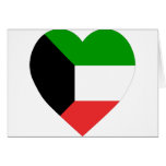 Kuwait Flag Heart Greeting Cards