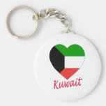 Kuwait Flag Heart Key Chain