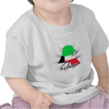 Kuwait Flag Map 2.0 Shirts