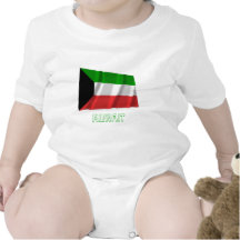 Kuwait Waving Flag with Name T Shirt