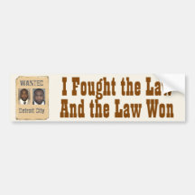 Kwame - I Fought the Law Bumper Stickers