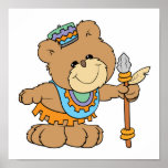 KWANZAA cute teddy bear design Print