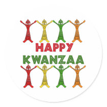 Kwanzaa Dancers Stickers