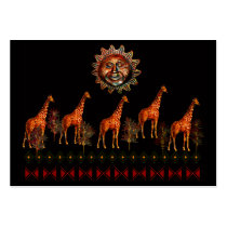 Kwanzaa Giraffes Business Card Templates
