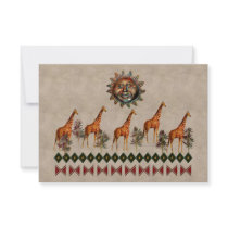 Kwanzaa Giraffes Personalized Invite