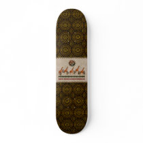 Kwanzaa Giraffes Custom Skate Board