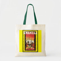 Kwanzaa - in the village tote bags