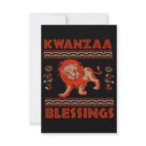 Kwanzaa Lion Custom Invitation